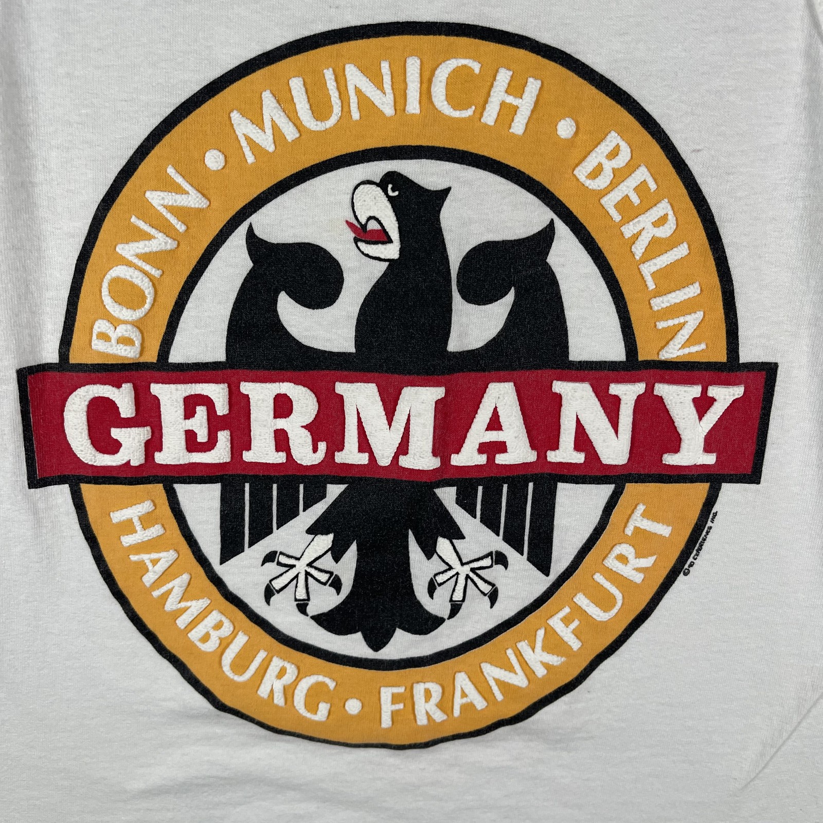 Vintage Germany Royal First Class Shirt Mens Small White Eagle Crest Tank USA gallery