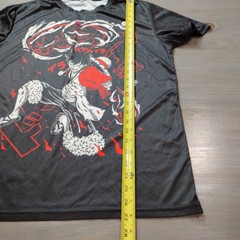 One Piece Monkey D Luffy T Shirt Large Black Anime Graphic Double Sided