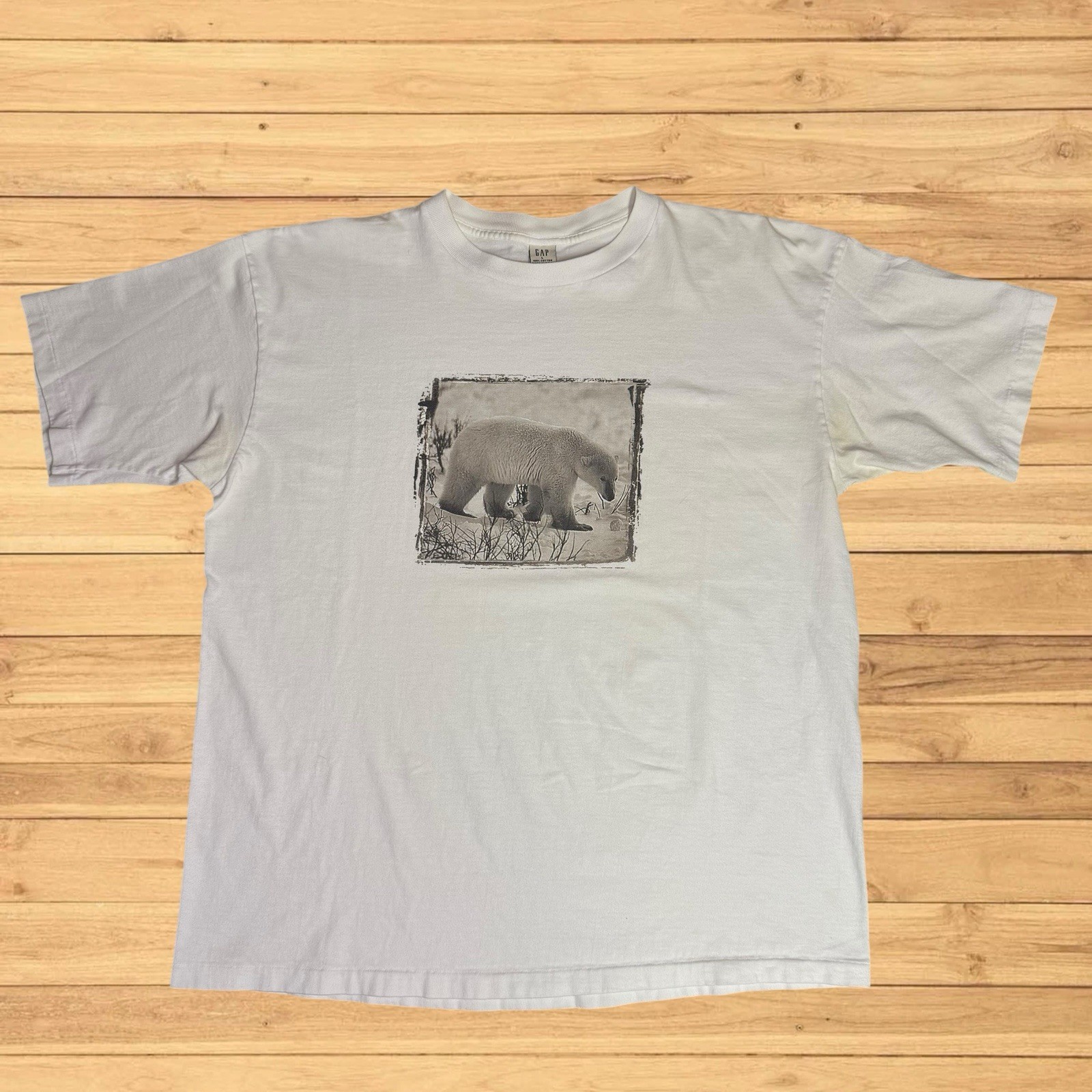 Vintage polar bear gap T Shirt Mens Bear Nature