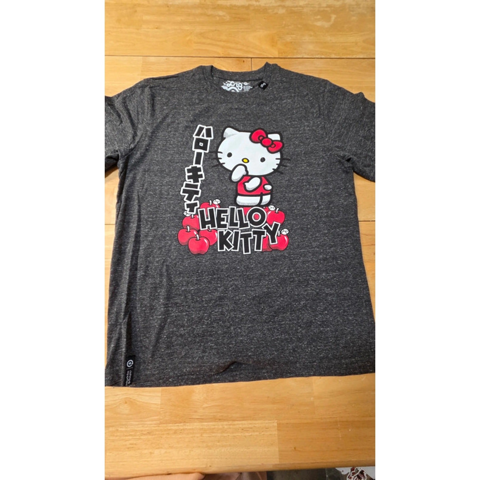 LRG Hello Kitty Apple Graphic Tee Gray Marled Sanrio Kawaii Shirt New Medium gallery