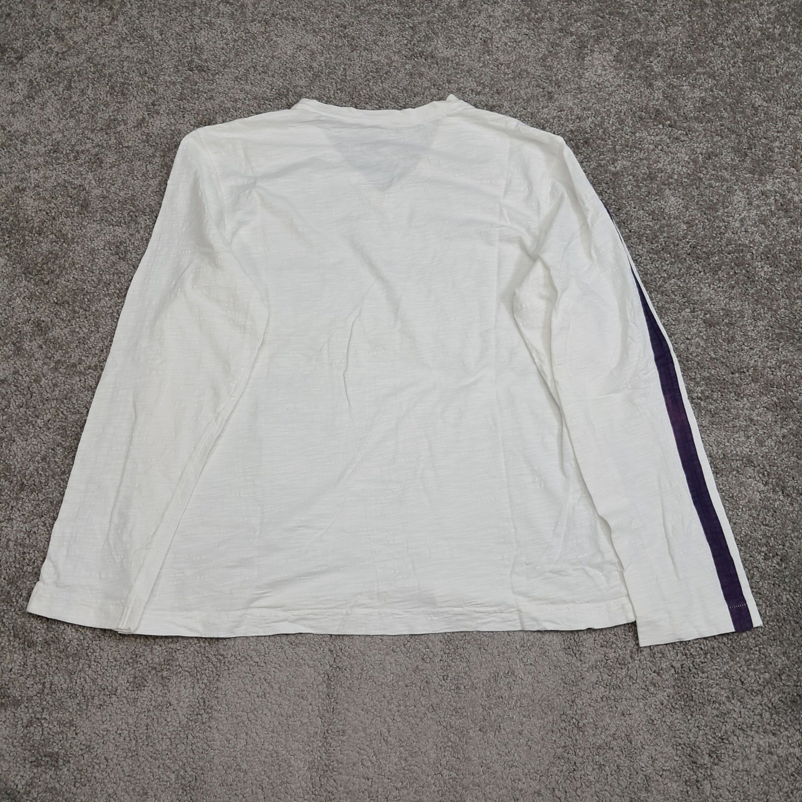 Tommy Hilfiger Mens White Graphic V-Neck Long Sleeve Trim Fit Tee Shirt Large gallery
