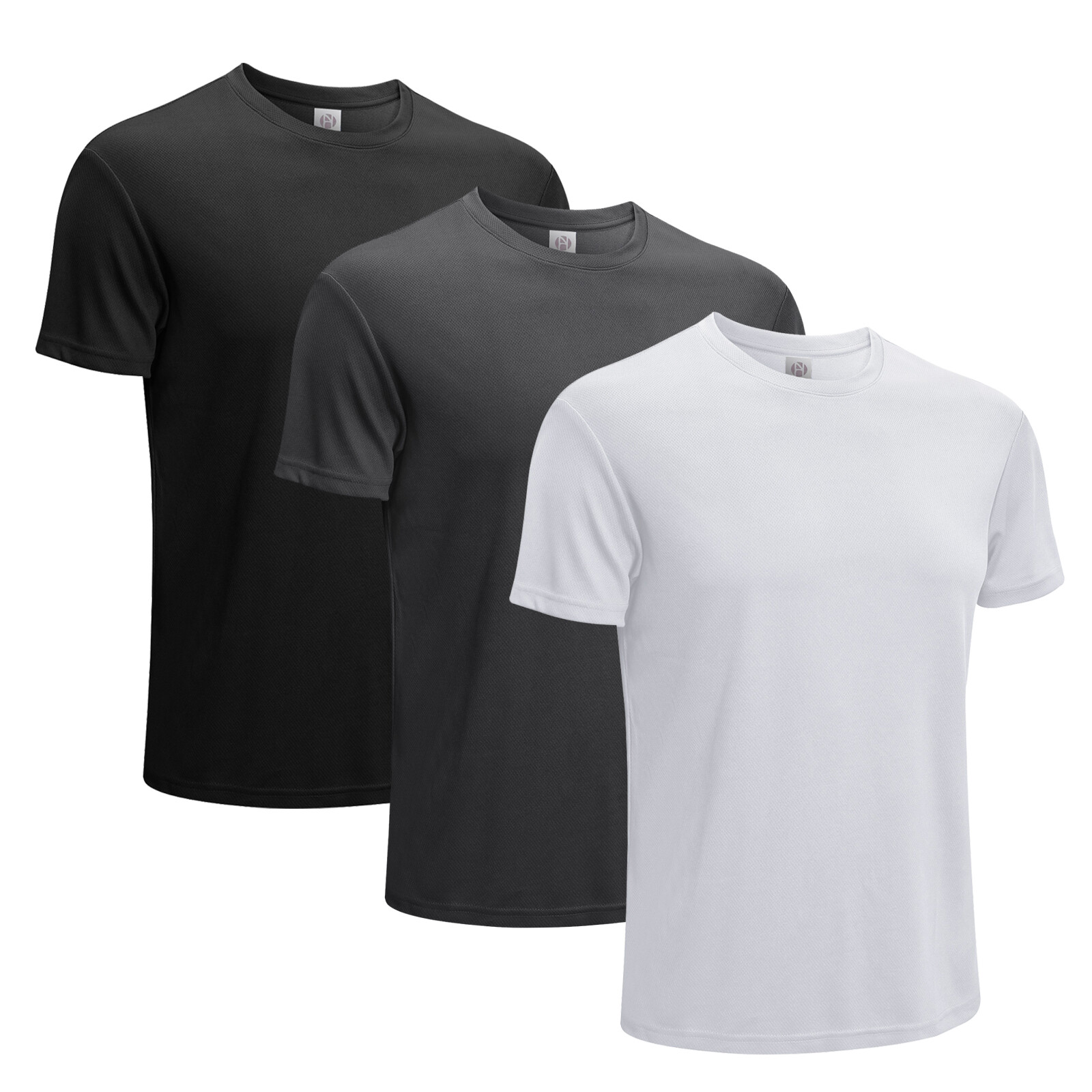 2-3 Pack Men's Solid Short Sleeve T-shirts Soft Quick Dry Sports Gym Workout Top gallery