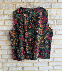 COOFANDY Sleeveless Lacing V-Neck Multicolor Paisley Tunic Tank Top Size XXXL