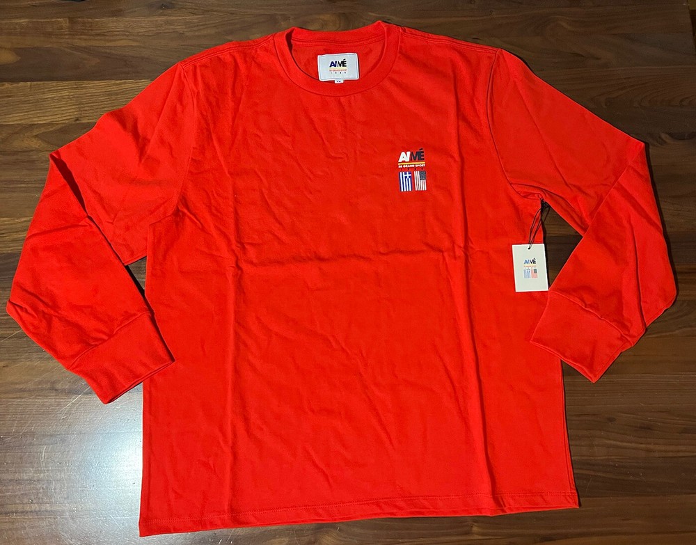 Aime Leon Dore ALD Offshore Long-Sleeve Tee 80’s Retro Sailing Red T-Shirt XXL