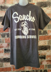 Sancho Plumbing Service Best Pipe in Town T-shirt New Adult humor