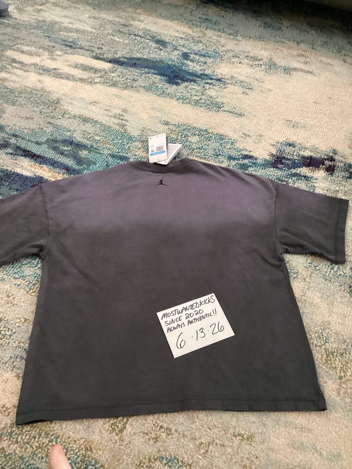 NWT Nike Air Jordan Shooting Graphic Anthracite Loose Fit T-Shirt Men’s Sz M gallery