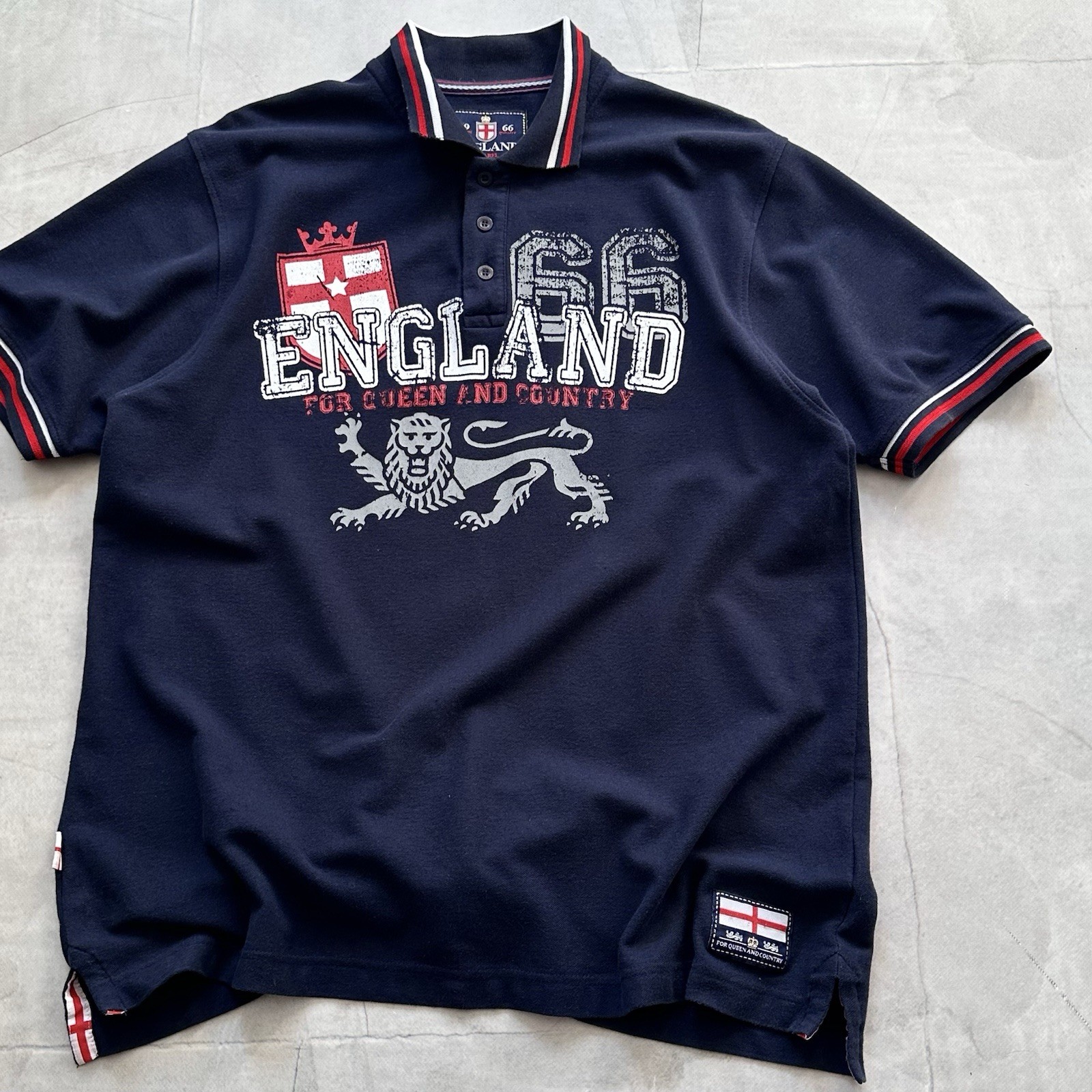Y2K England Lion British Flag T Shirt Polo Hysteric Glamour Galliano Style gallery