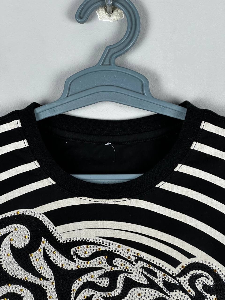 RARE Philipp Plein Rhinestone Skull Tiger Luxury T Shirt Size XL gallery