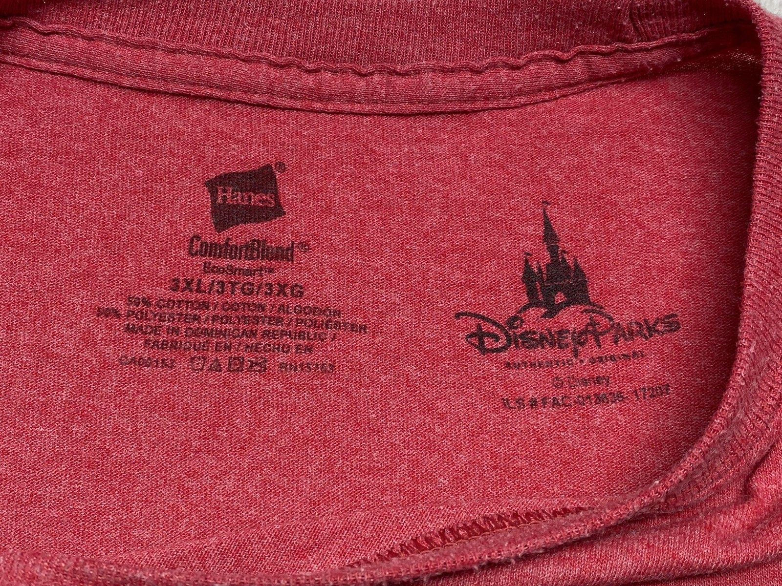 Disney Parks Shirt Mens 3XL Red Mickey Mouse 1971 Logo Hanes ComfortBlend gallery