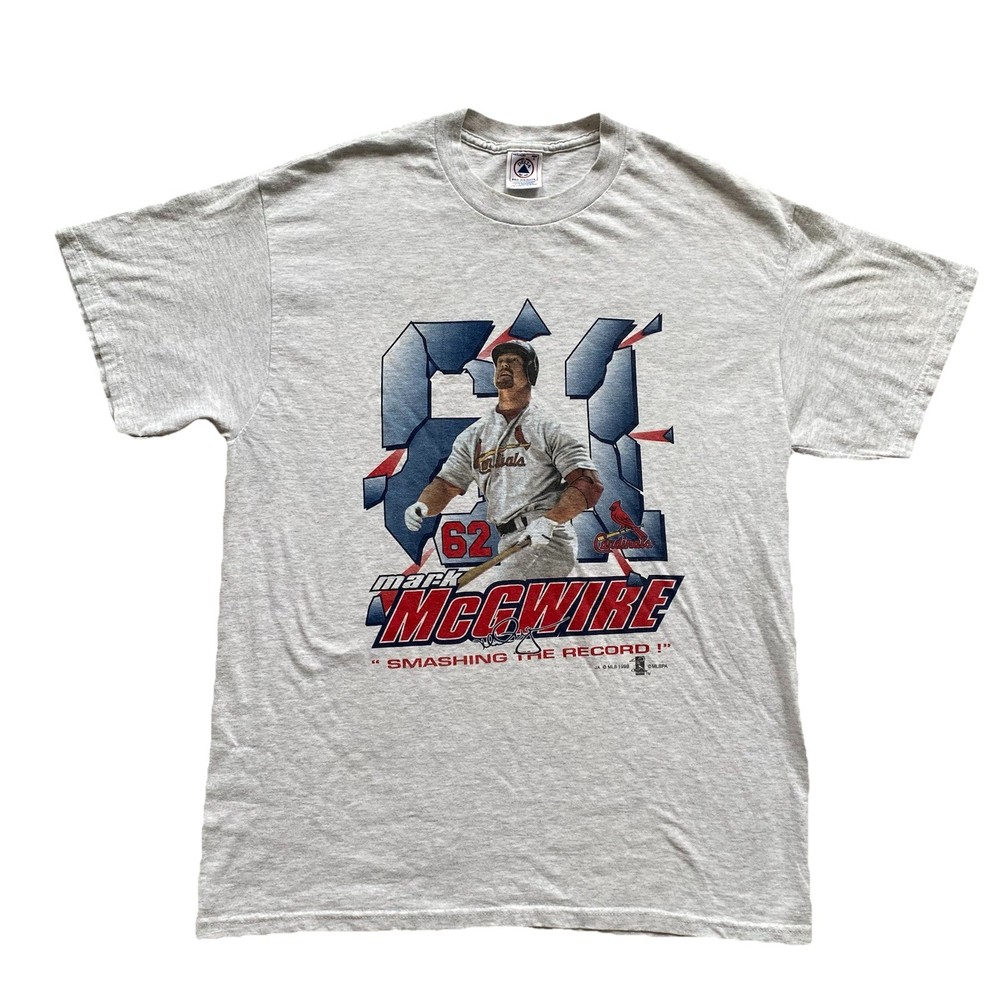 Vintage Mark McGwire 61 Home Runs T Shirt 90s Large MLB Cardinals Baseball