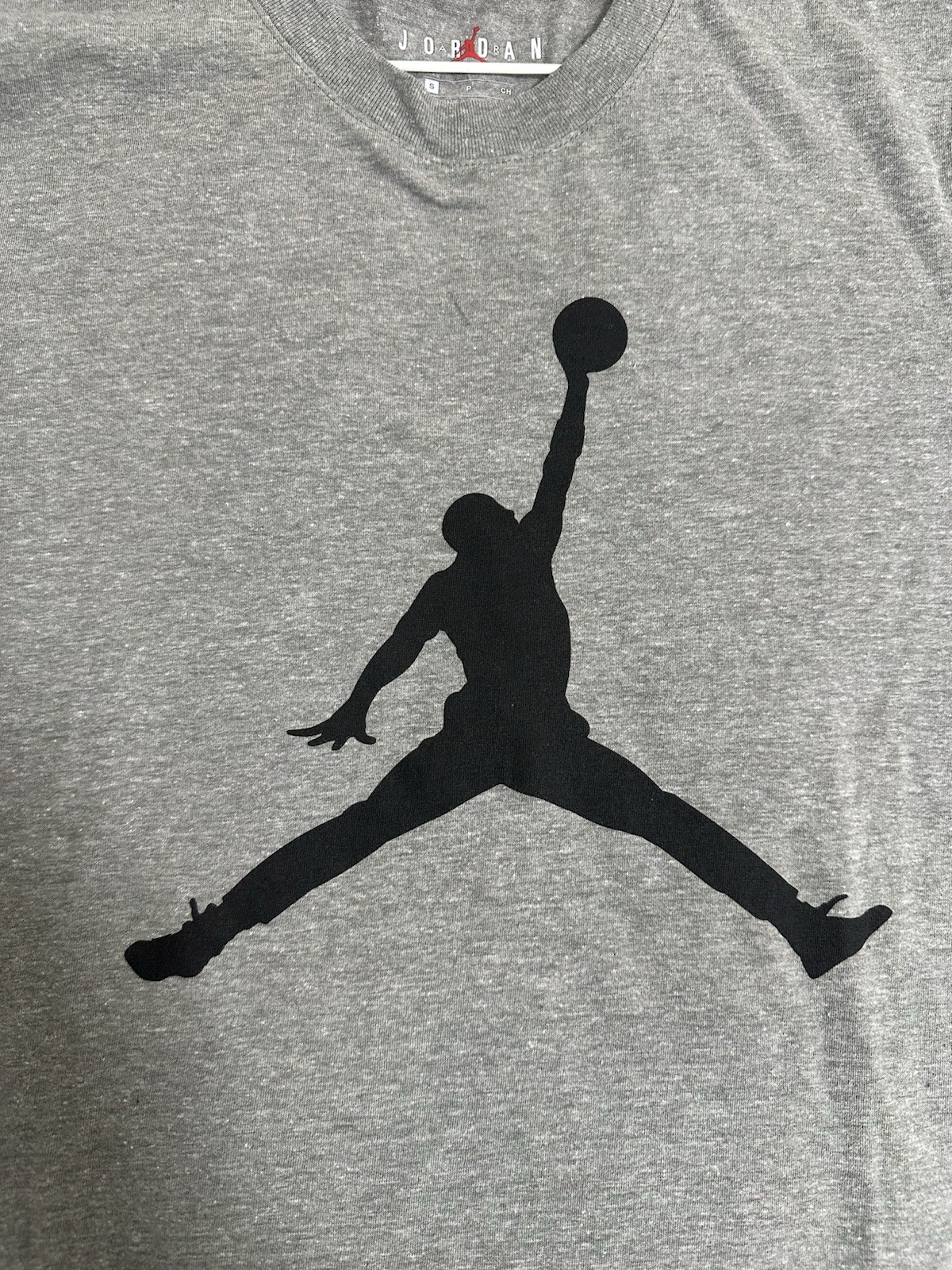 Jordan Jumpman Graphic Logo Men's Short Sleeve T-Shirt Gray Crew Neck S gallery