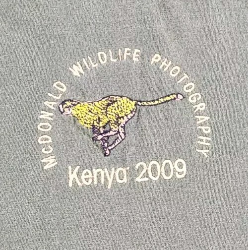 McDonald Wildlife Shirt Mens Medium Cheetah Kenya Photography 2009 Cat Adult A31 gallery