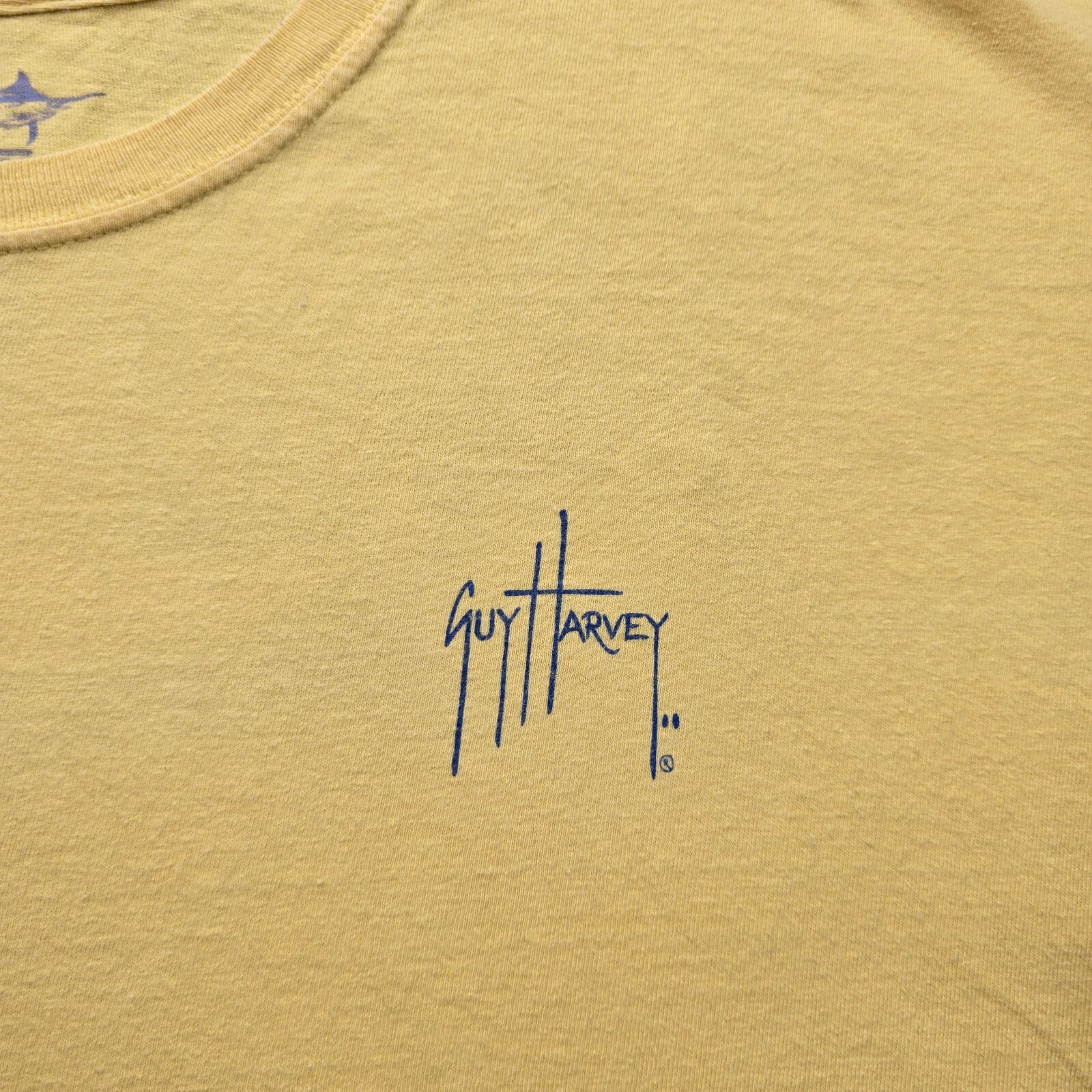 Guy Harvey Tshirt Men Large Yellow Marlin Fishing Weather Barometer Outdoors gallery