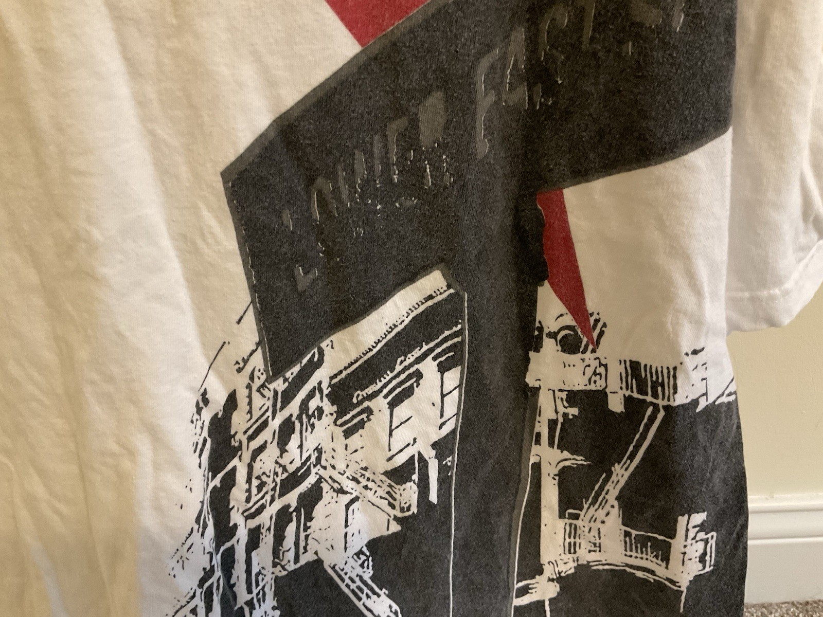 RARE Vintage marithe francois girbaud Road Sign Double Side shirt NYC Paris 2X gallery