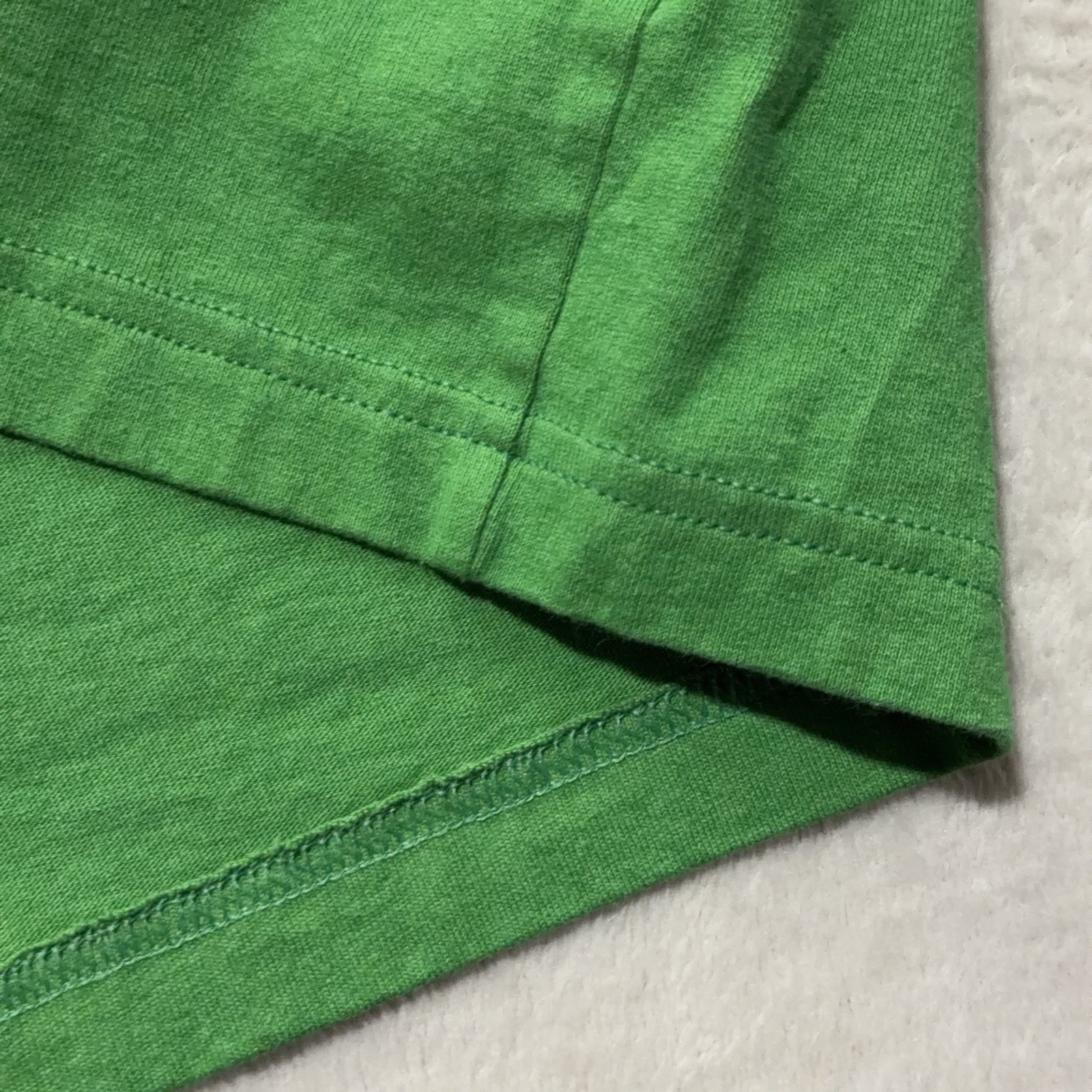 Apple Employee Long Sleeve T-Shirt Men L Green 100% Recycled Cotton Apple Logo gallery
