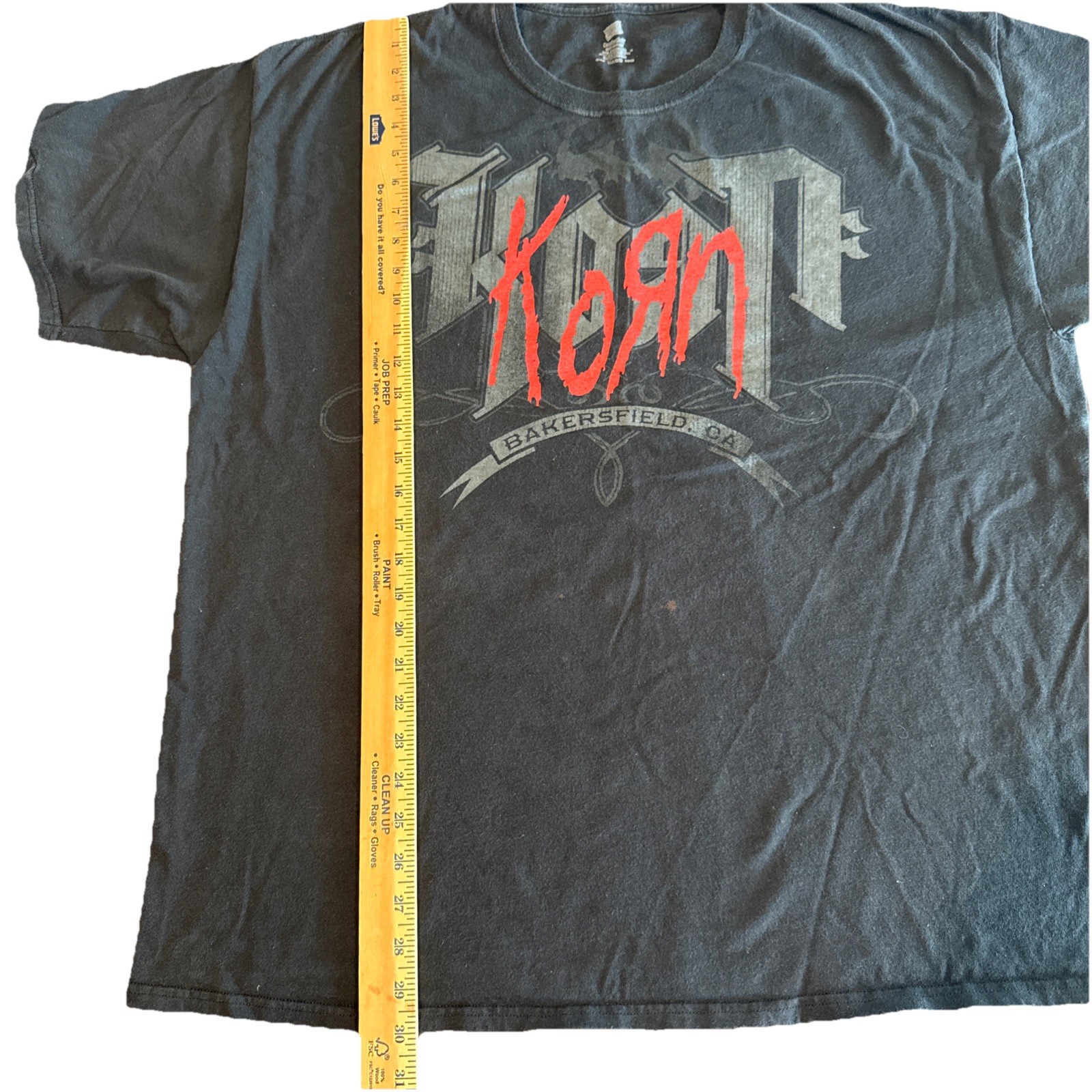 Vintage Y2K KORN Bakersfield, CA T-Shirt Tee Black 2000s Metal Band 2XL XXL gallery