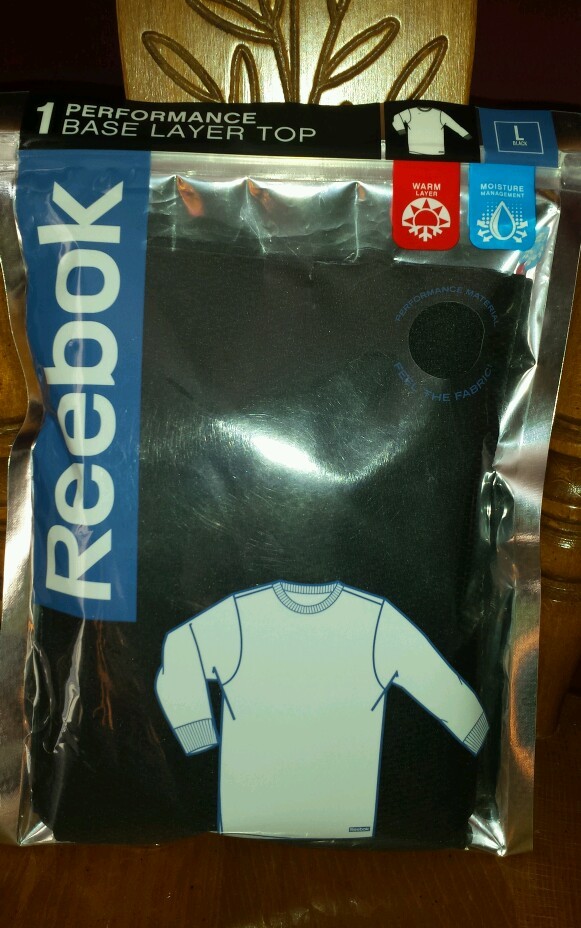 NEW Men’s Reebok Performance Base Layer Top BLACK L
