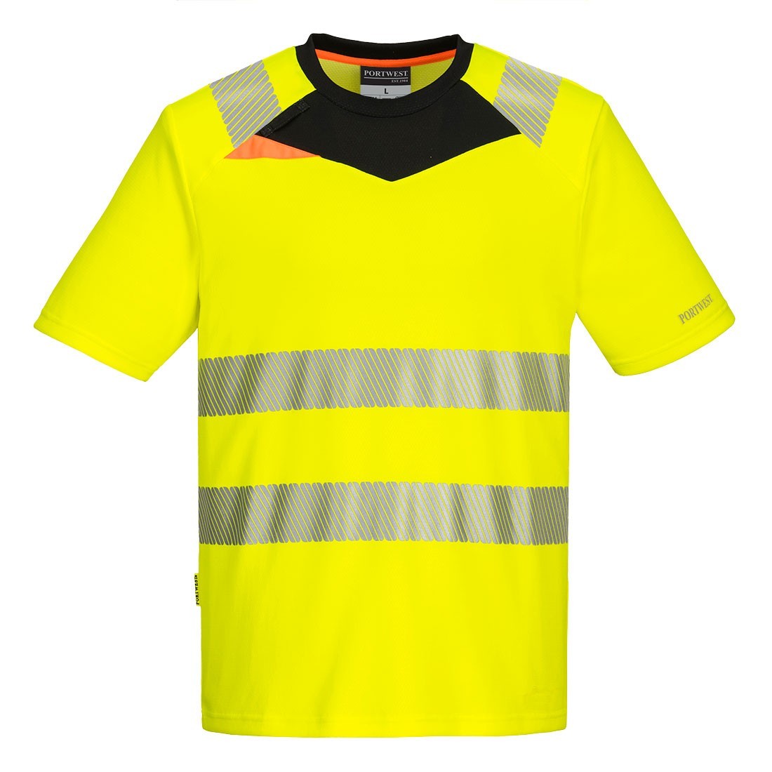 Portwest DX413 – DX4 Hi-Vis T-Shirt S/S Yellow/Black SIZES S-6X*