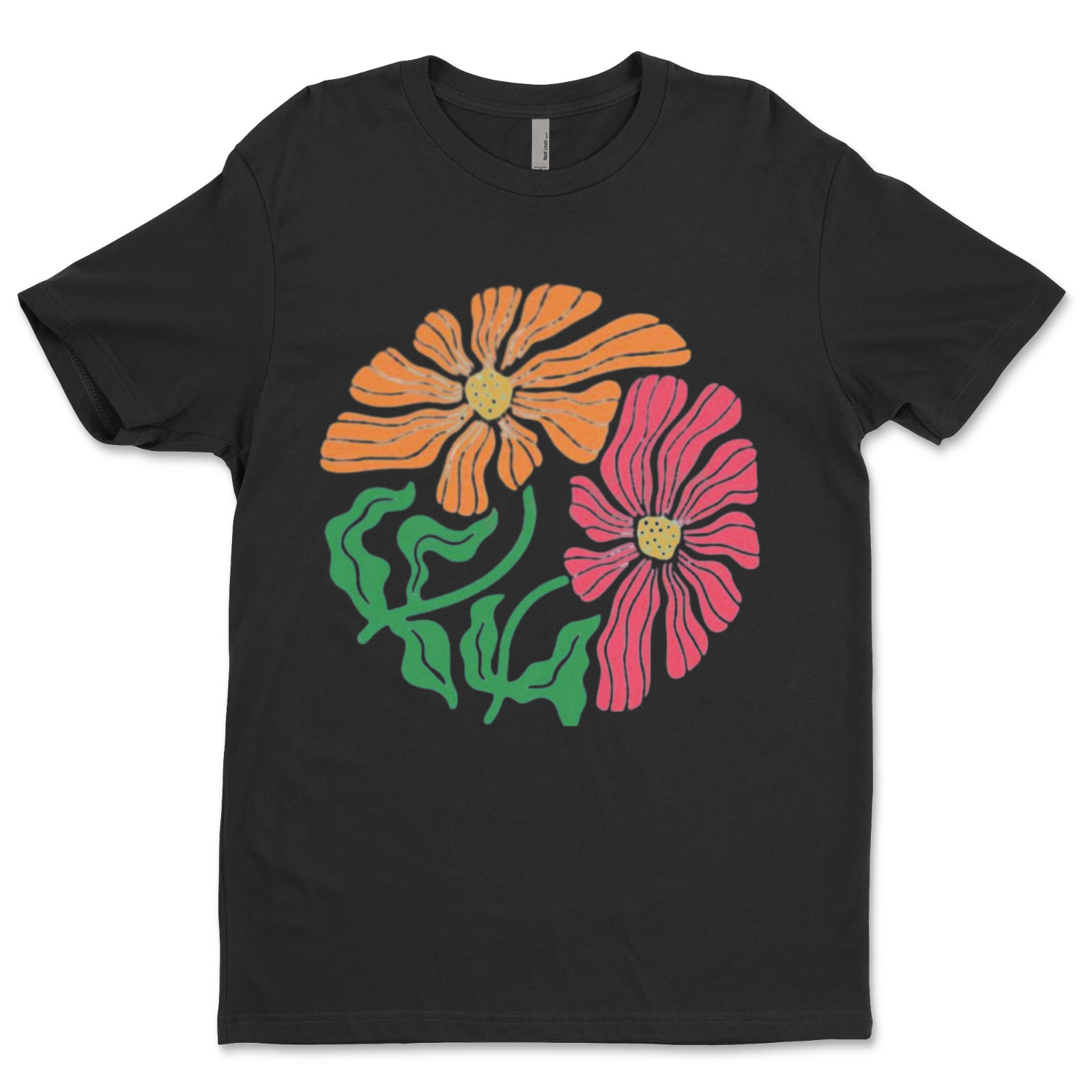 DTF flowers/ Custom Unisex Soft Style T-Shirts, Next Level- Cotton