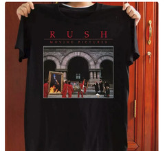 New Arrival Rush Moving Pictures Graphic Unisex Russet T-shirt Size S-5XL