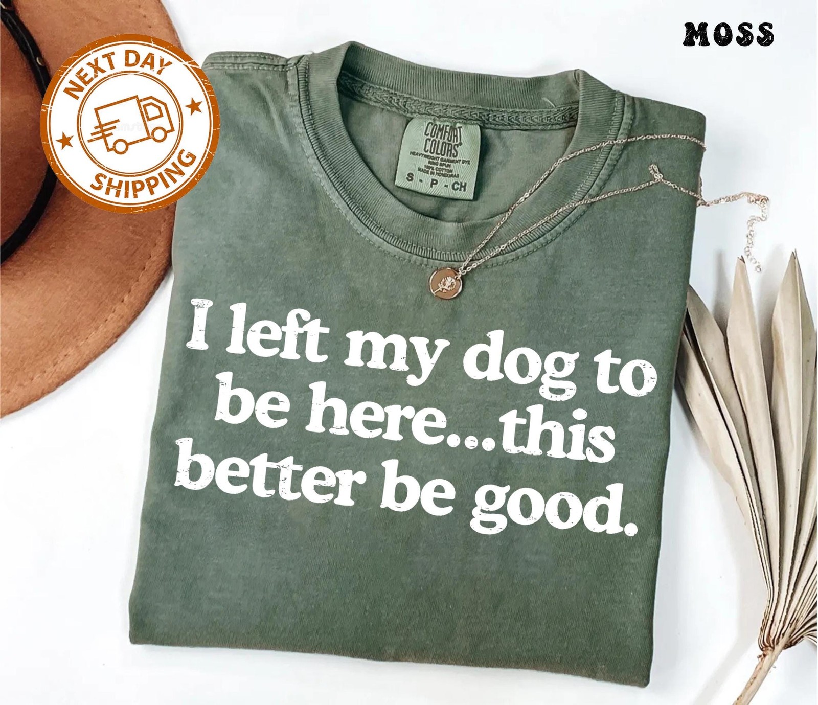 I Left My Dog To Be Here This Better Be Good Funny Comfort Color Tee Mechanic Gi