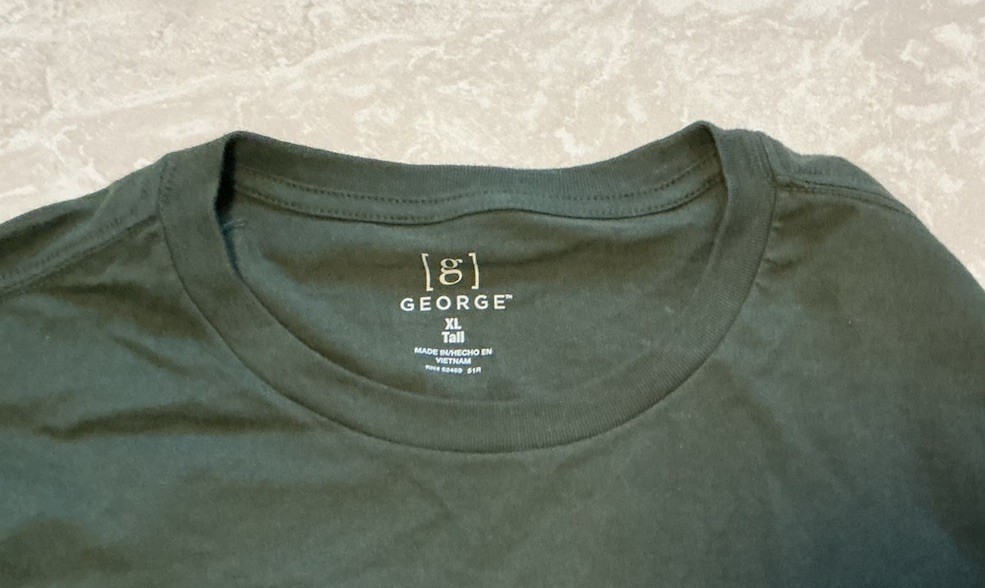 George Men's T-Shirt Extra Large Olive Cotton Polyester Crew Neck gallery