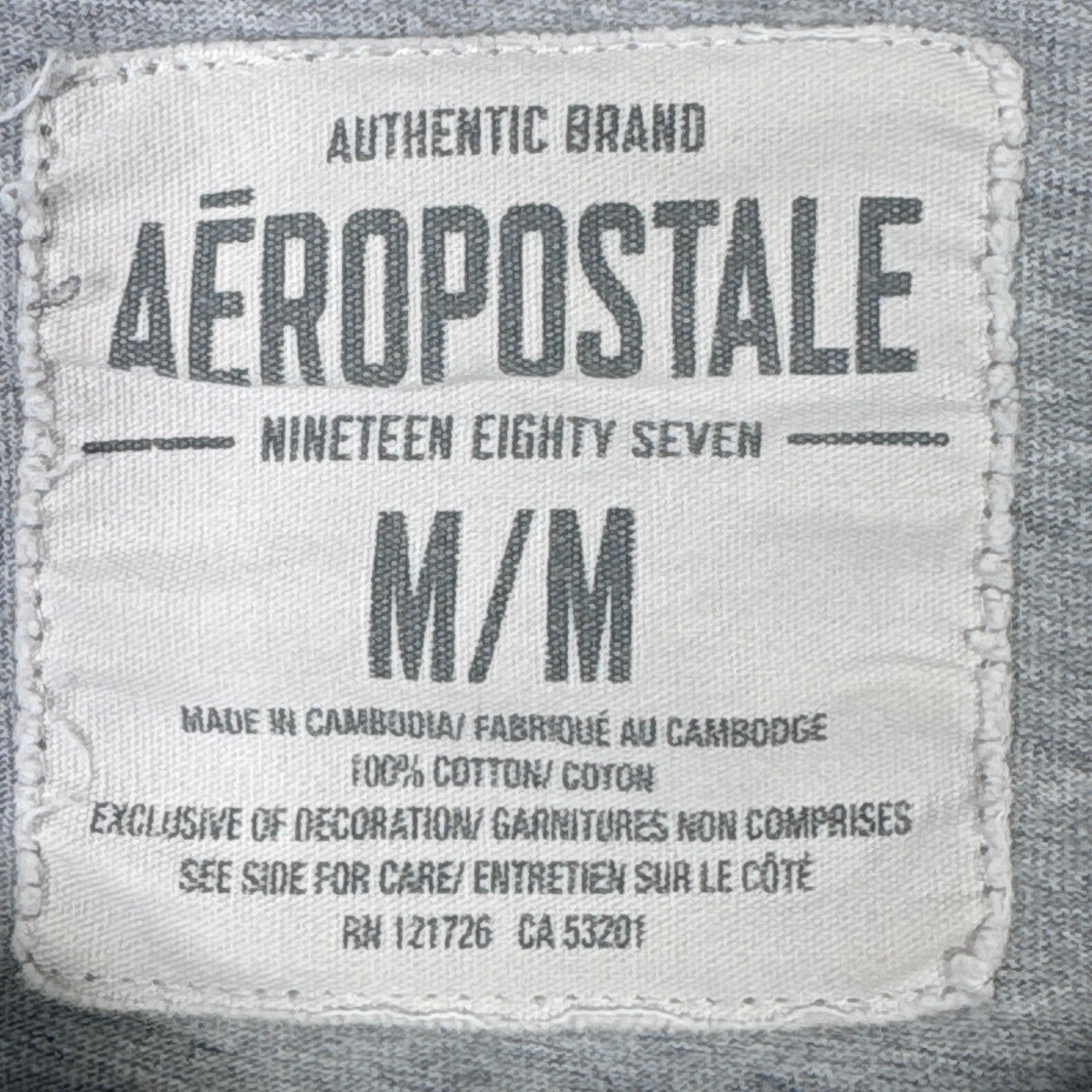 Aeropostale Mens Laguna CA Graphic T-Shirt Gray Medium Y2K Patches READ gallery