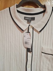 Commerce men ribbed knit shirt