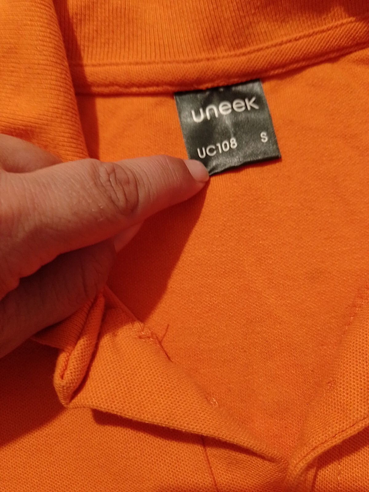 Men's T Shirt Uneek Size S Short Sleeves Orange 24955 gallery