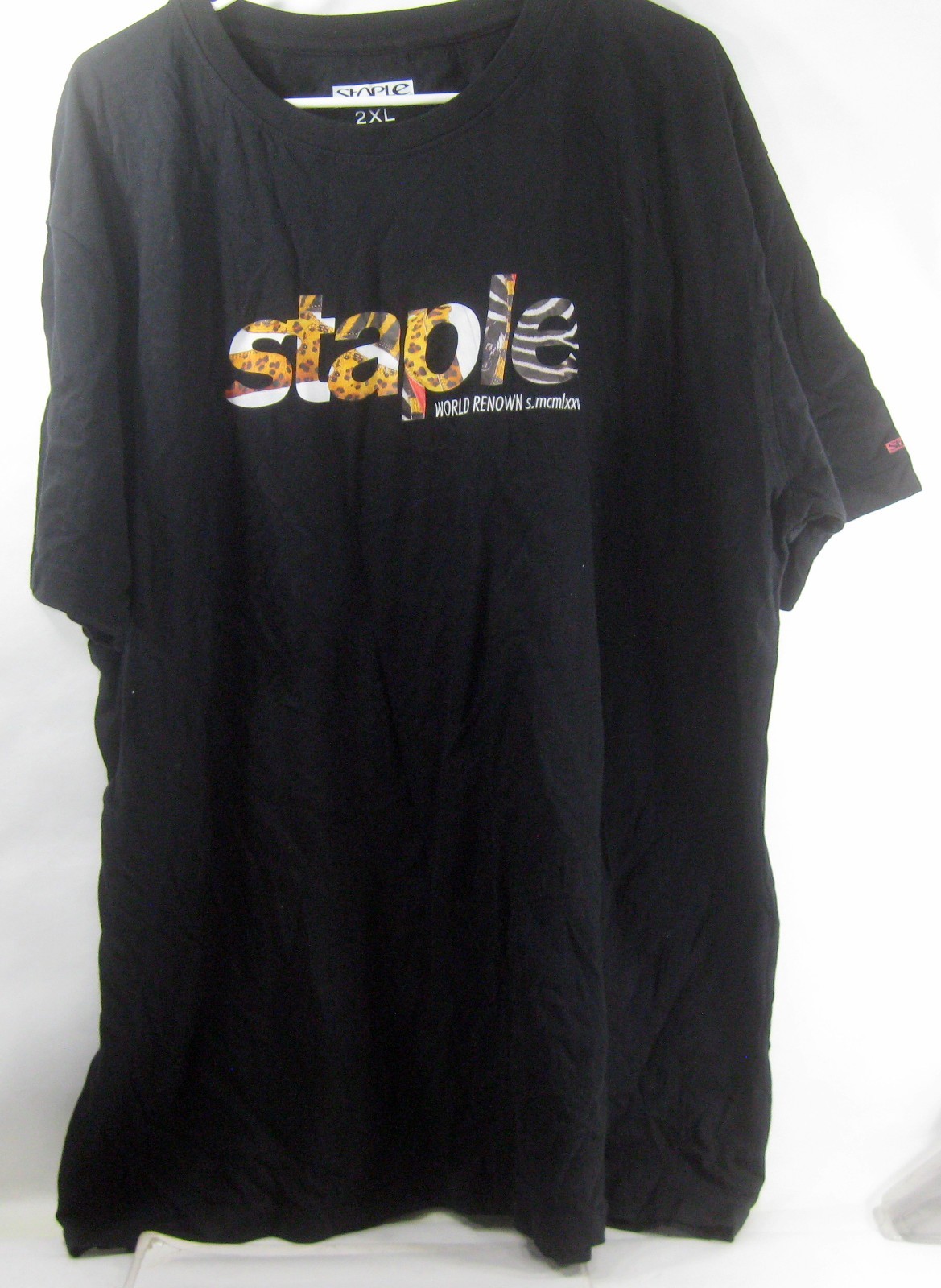 New STAPLE Black Graphic T- Shirt MEN Size 2XL