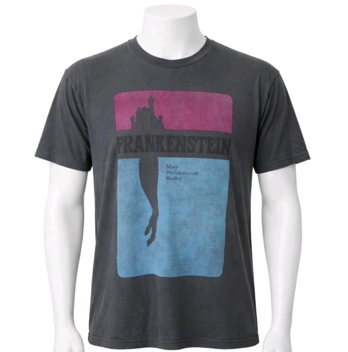 Frankenstein Mary Shelley Graphic Tee Mens Large Gray Gothic Horror Shirt Y2K gallery