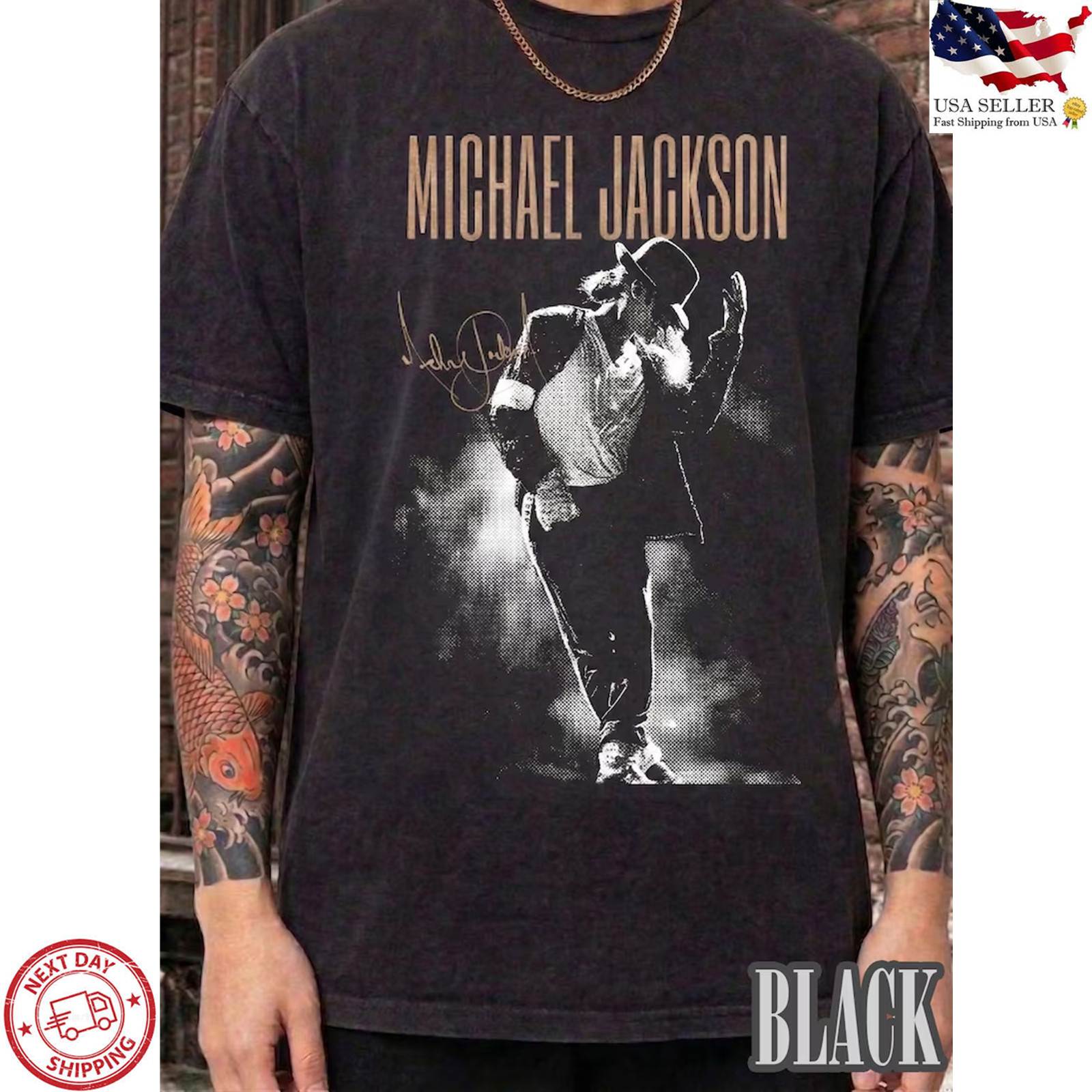 Michael Jackson Vintage 90s Style Shirt King of Pop Graphic Tee gallery