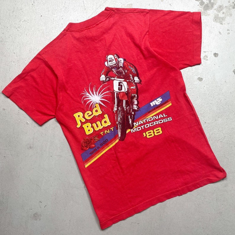 Vintage 1988 Red Bud Pro Motocross National Single Stitch T-Shirt Medium gallery