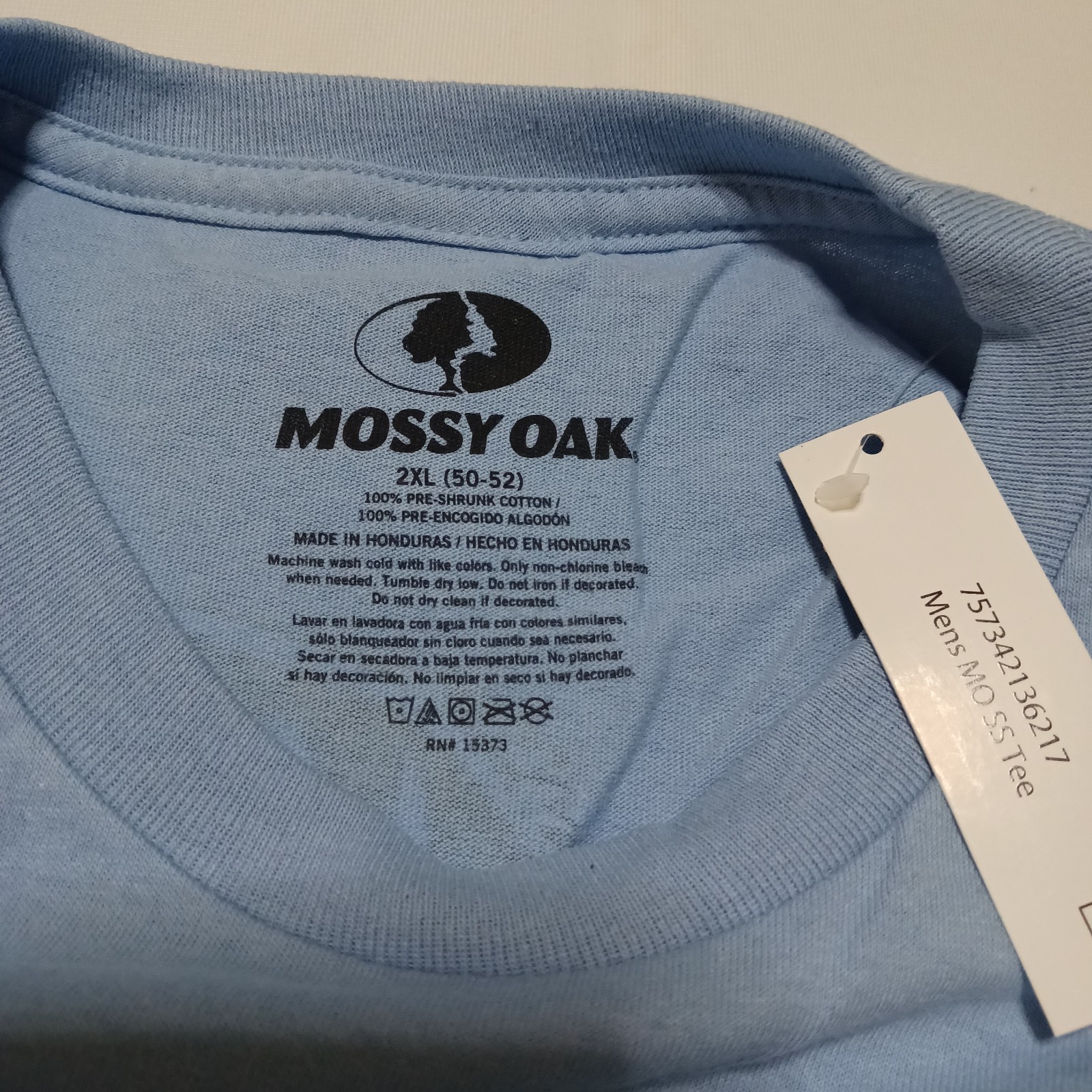 Mossy Oak Men's Fishing T-Shirt Outdoors Sportsman Lightblue 2XL 50-52 summer gallery