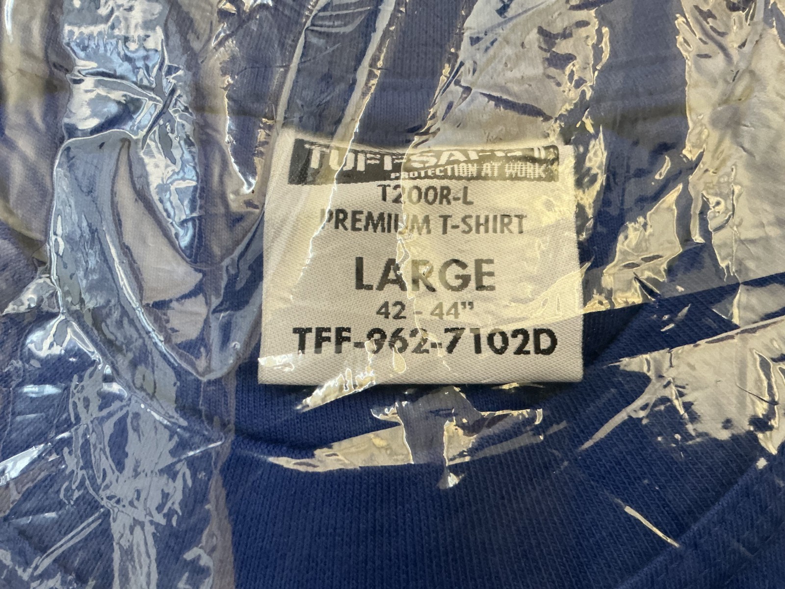 Tuffsafe T200 200gsm T-Shirt Short Sleeve Crew Large Tee 42-44" NEW Royal Blue gallery