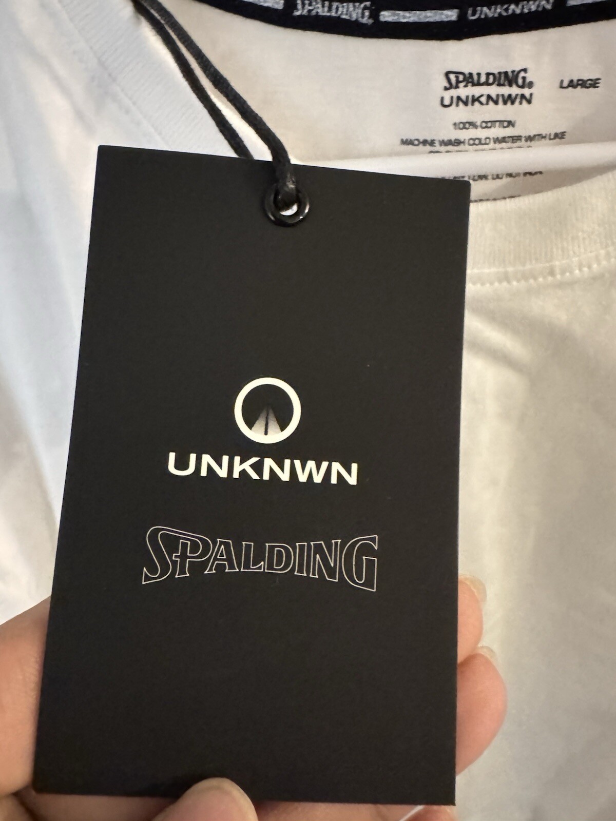Spalding X UNKNWN Men's Graphic Tee, Bright White, Large gallery