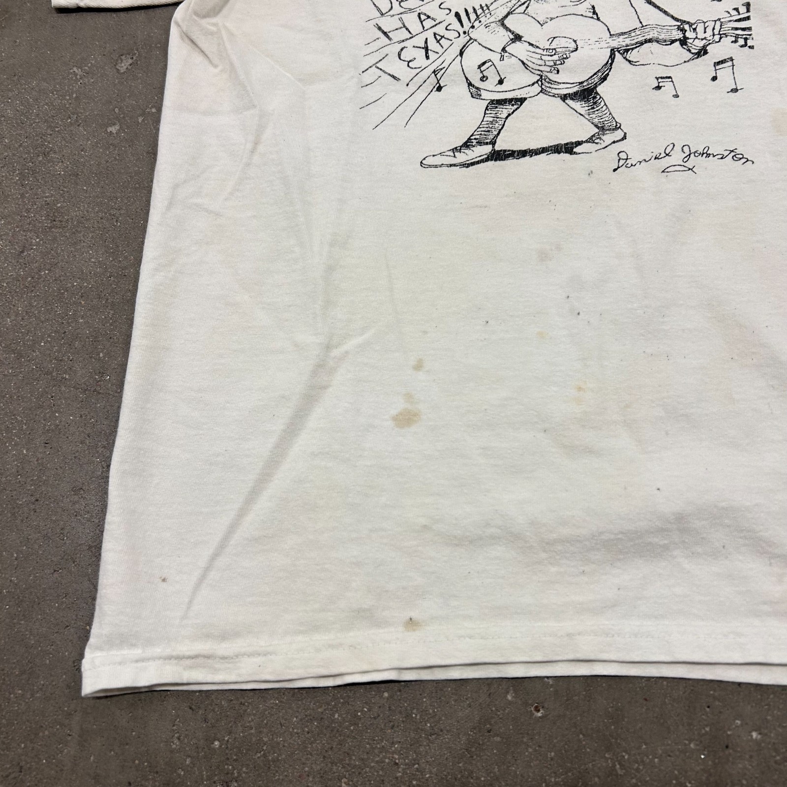 Vintage y2k Worn in Thrashed Daniel Johnston Band Tee T Shirt Grunge gallery