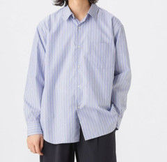 (ASK availability First) BEAMS polyester broadcloth regular collar shirt NEW