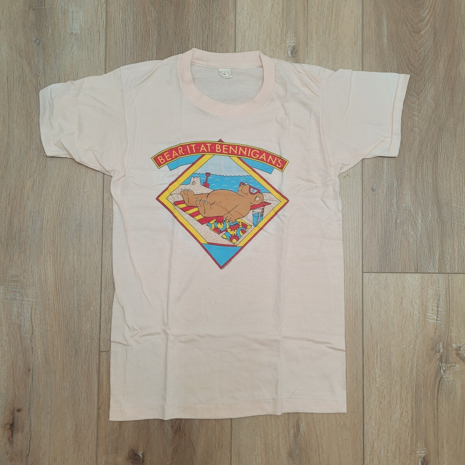 VTG 80s 50/50 PAPER THIN Single Stitch T-Shirt Mens XS / Womens S USA Made gallery