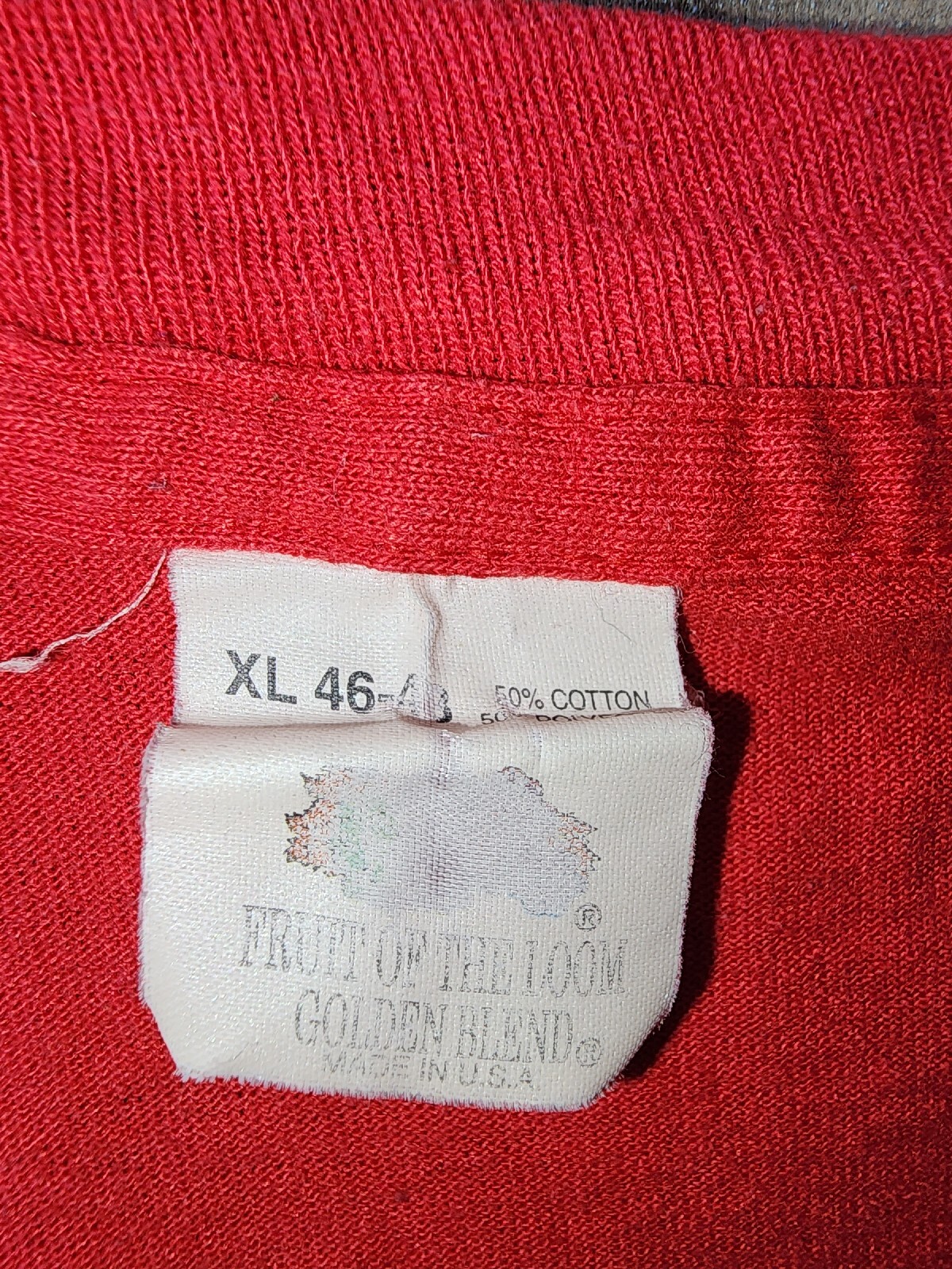 VTG Fruit Of The Loom Single Stich, 50% Cotton 50% Poly , Sz. XL 46-48 Men gallery