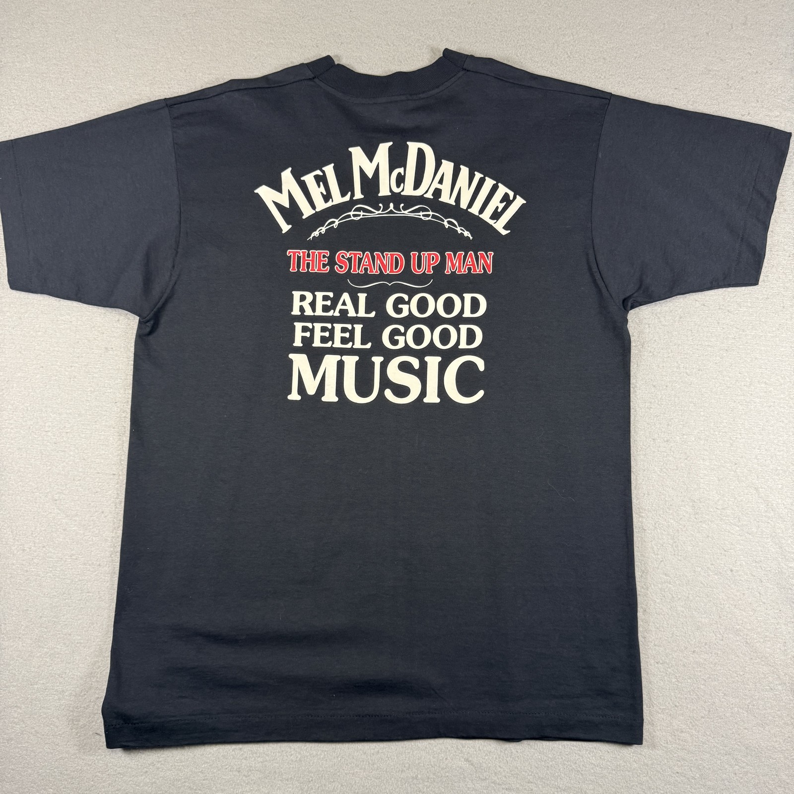 Screen Stars Best T-Shirt Men's XL Black Mel McDaniel Country Thunder Music 1991 gallery