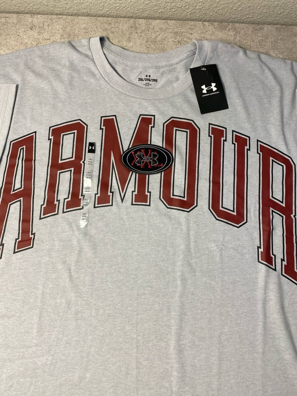Under Armour Men’s ARMOUR Graphic T-Shirt Gray 2XL XXL New With Tags NWT gallery