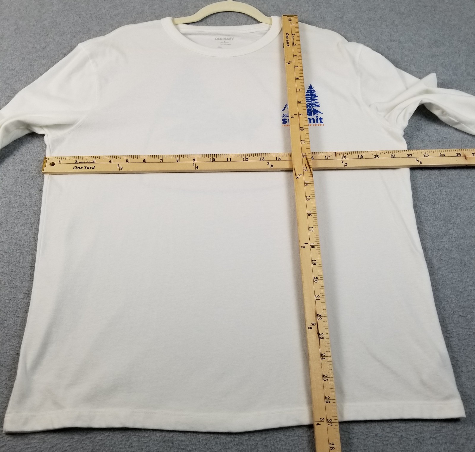 OLD NAVY T Shirt Mens Medium Blue White Summit Mountains Graphic Tee Long Sleeve gallery
