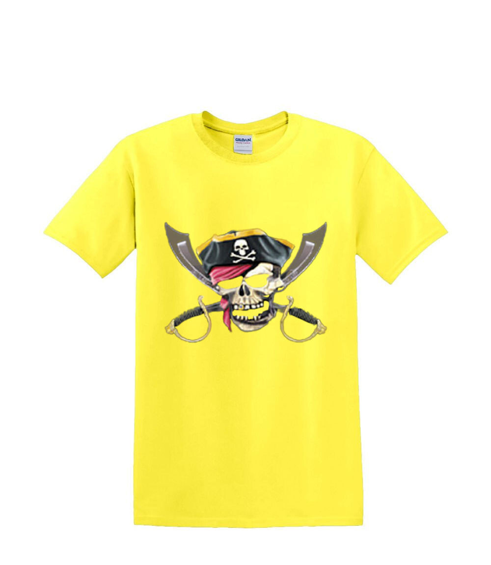 T-Shirt S to 2xl 3xl - PIRATE SKULL SWORDS fun humor adult gallery