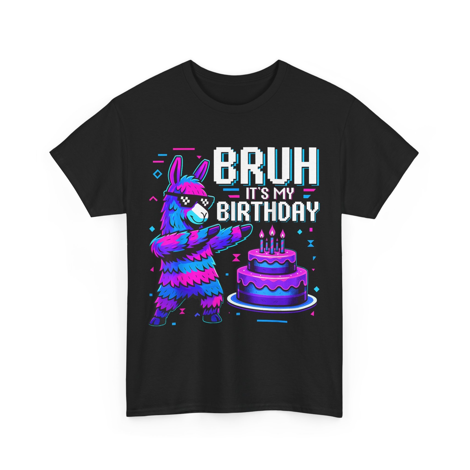Bruh Its My Birthday Llama Pinata Boy Girl Family Party Bday T-Shirt gallery