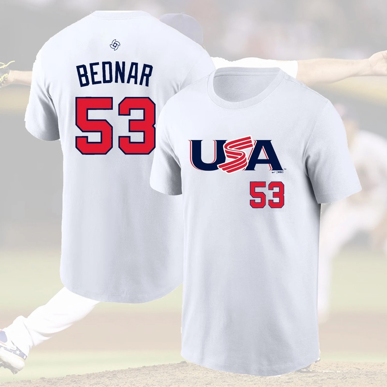 SALE - David #53 Bednar USA Baseball Team 2026 Name And Number Gift For Fan gallery