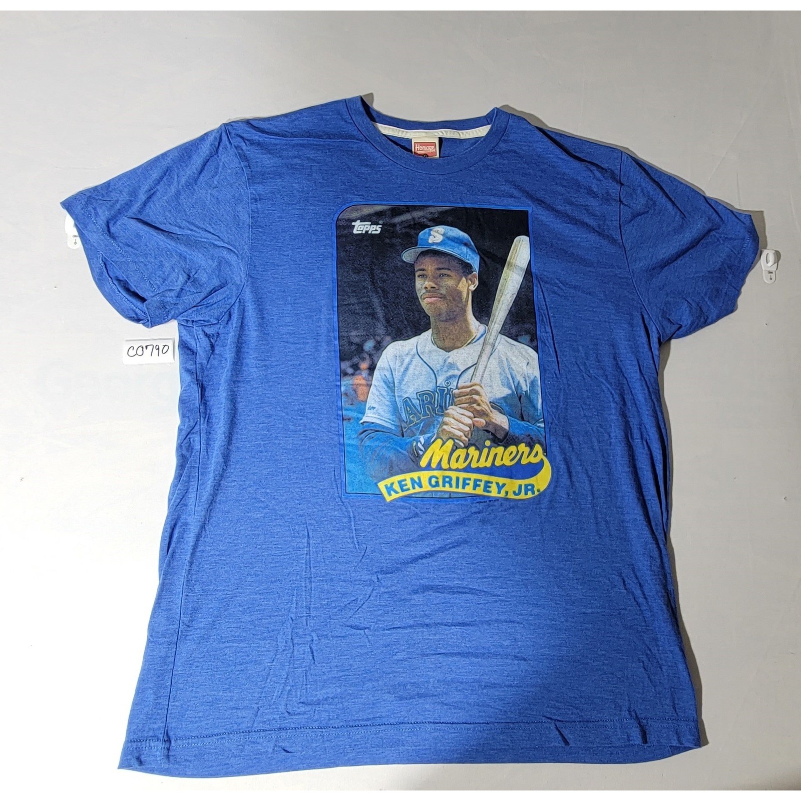 Homage Topps Ken Griffey Jr Seattle Mariners Blue Graphic T-Shirt Mens XL gallery