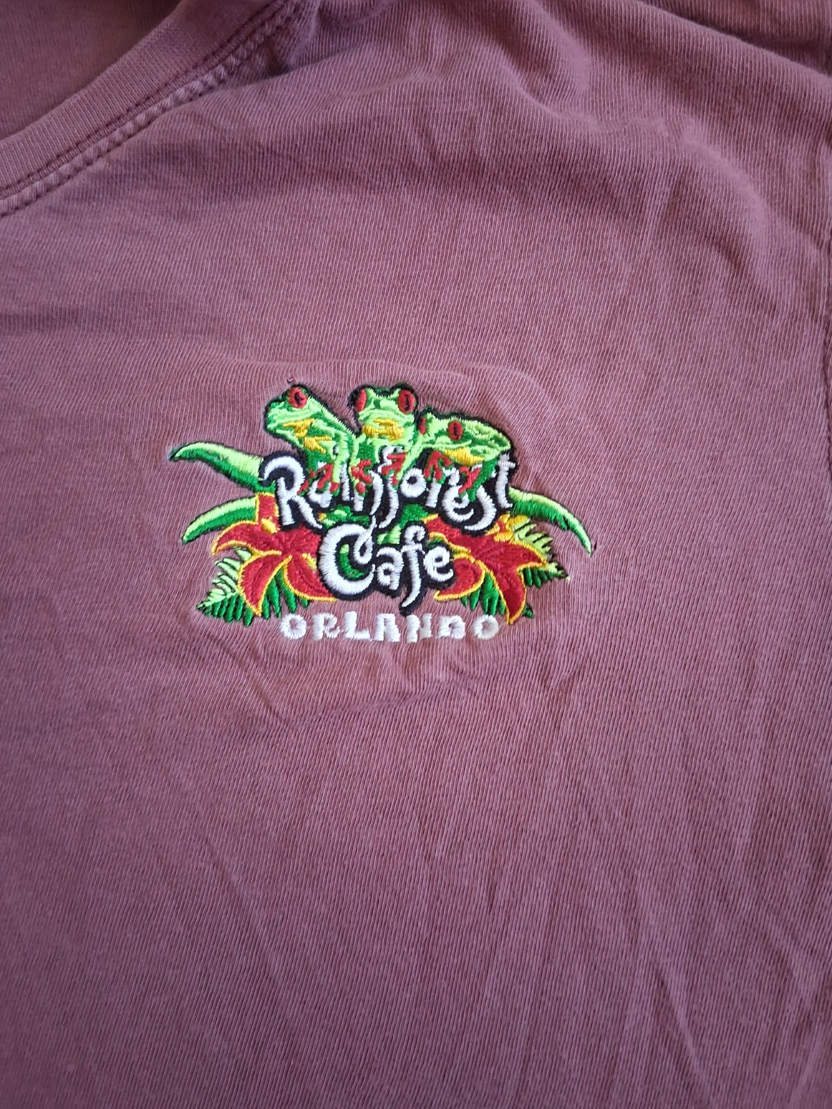 Lone Rock Rainforest Cafe Orlando T Shirt Mens Large Mauve Graphic Print
