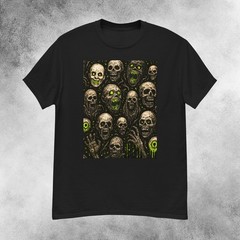 Infernal Radioactive Skulls Horror T-Shirt Men’s S-2XL