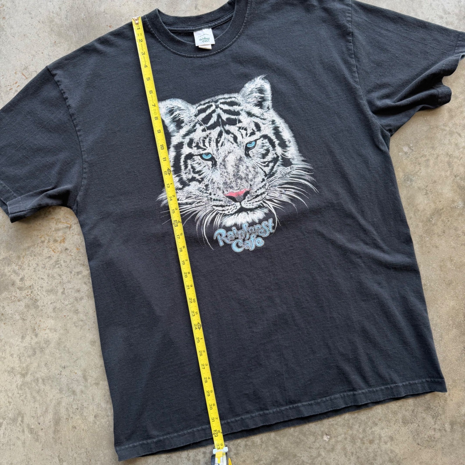 Rainforest Cafe White Tiger Graphic T-Shirt Mens 2XL Black Souvenir Tee gallery
